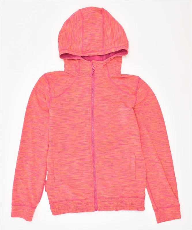 men's outdoor jackets -MOUNTAIN WAREHOUSE Girls Hooded Tracksuit Top Jacket 11-12 Years Pink