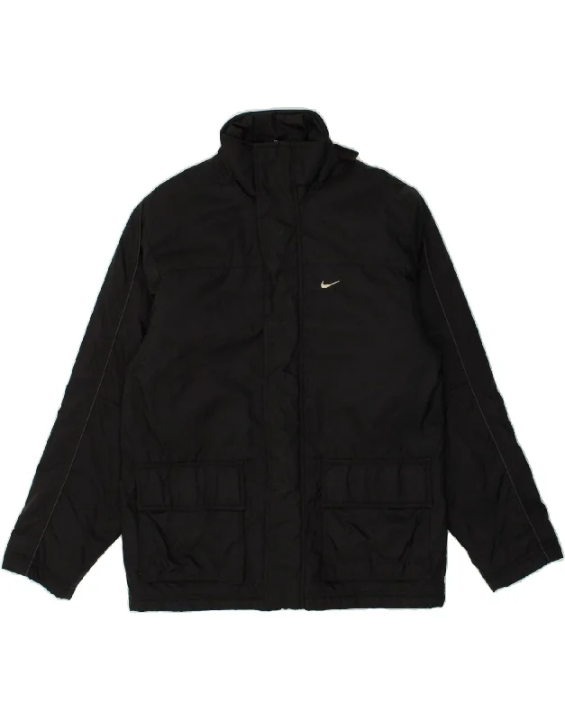 men's heavy-duty jackets -NIKE Mens Windbreaker Jacket UK 36 Small Black Nylon