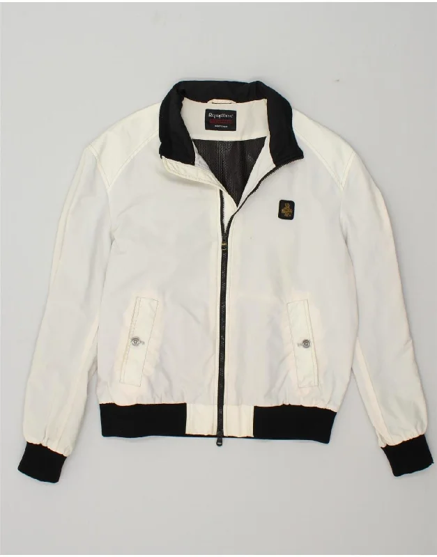 men's hooded jackets -REFRIGIWEAR Mens Bomber Jacket UK 42 XL White Polyamide