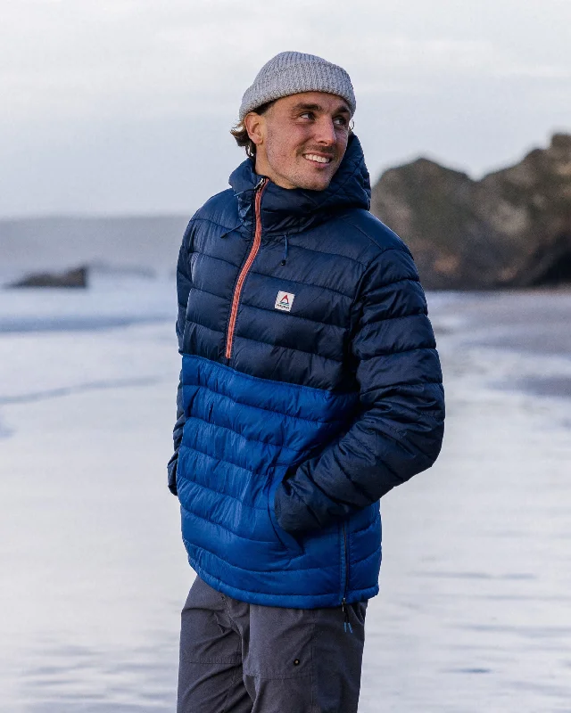 men's bomber jackets -Roamer Recycled Insulated Overhead Jacket - Rich Navy/Cobalt