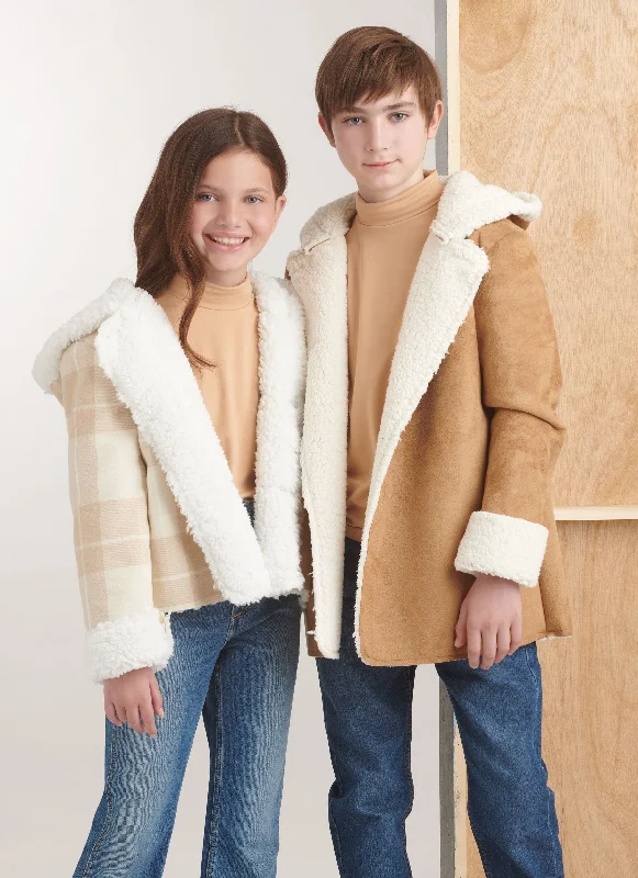 men's utility jackets -Simplicity sewing pattern 9832 Girls' and Boys' Jacket In Two Lengths