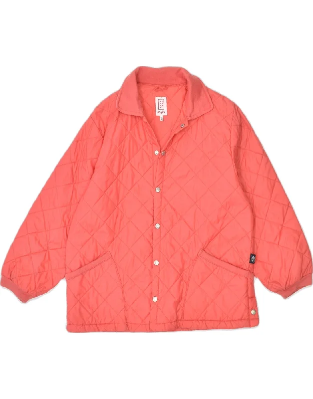 men's leather bomber jackets -STEFANEL Girls Quilted Jacket 10-11 Years Red Polyester