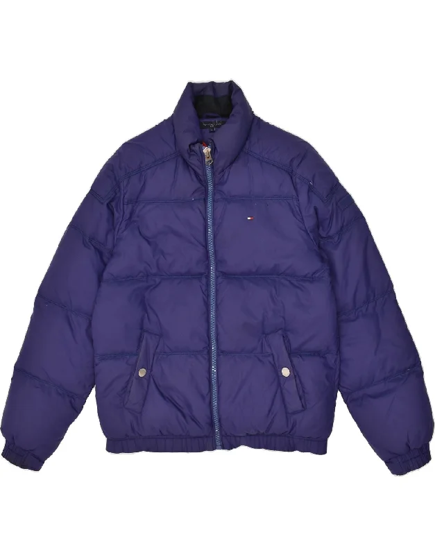 men's athletic jackets -TOMMY HILFIGER Mens Padded Jacket UK 36 Small Purple