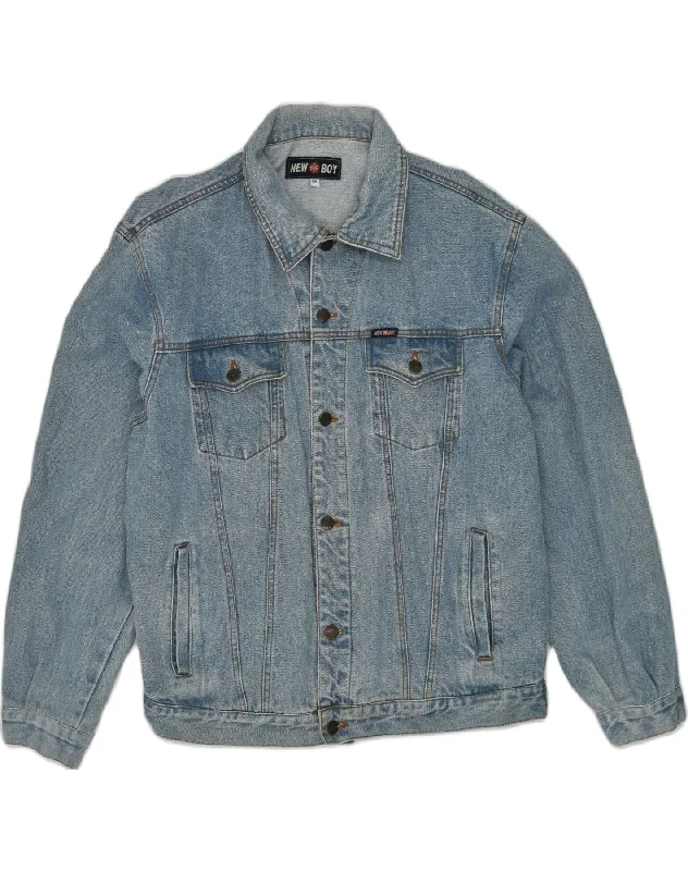 men's formal jackets -VINTAGE Boys Denim Jacket 15-16 Years 2XL Blue Cotton