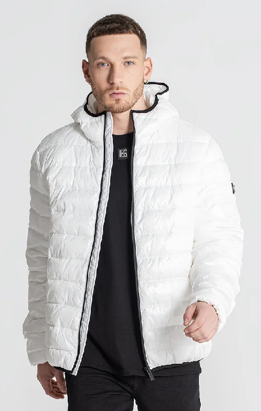 men's warm puffer jackets -White Team Puffer Jacket