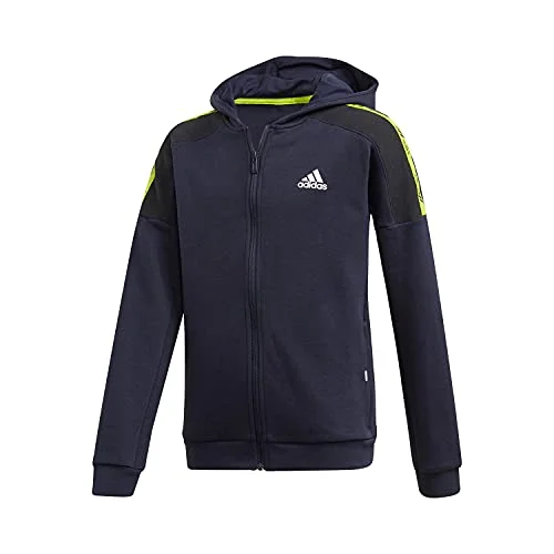 men's hoodie sweatshirt for jogging -Adidas Boys B Br Fz Sweatshirt