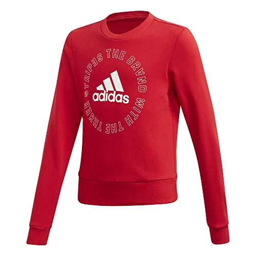 men's hoodie sweatshirt with logo -Adidas Girls G Bold Crew Girls' Sweatshirt