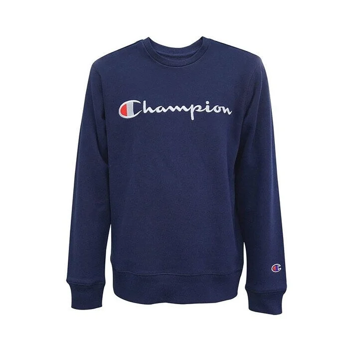 men's workout hoodie sweatshirt -Champion Men's Little Boys Embroidered Logo Sweatshirt Blue Size 6