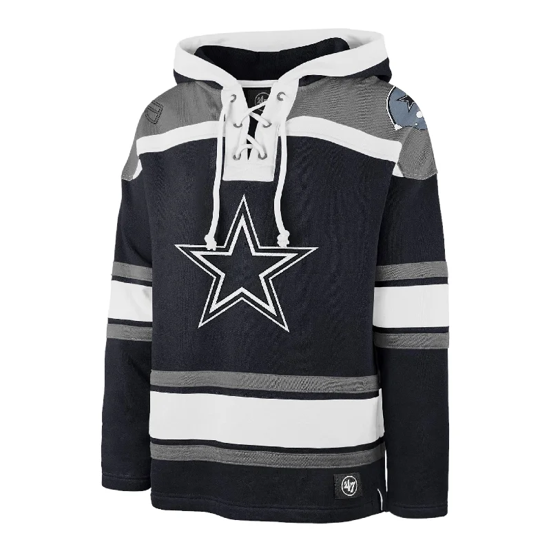 men's hoodie sweatshirt for layering in winter -47 BRAND: Cowboys Lacer Hoodie