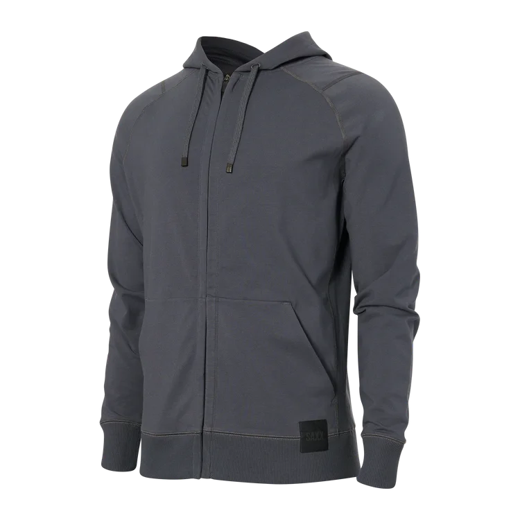 men's hoodie sweatshirt with pocket -Men's Down Time Full Zip Hoodie