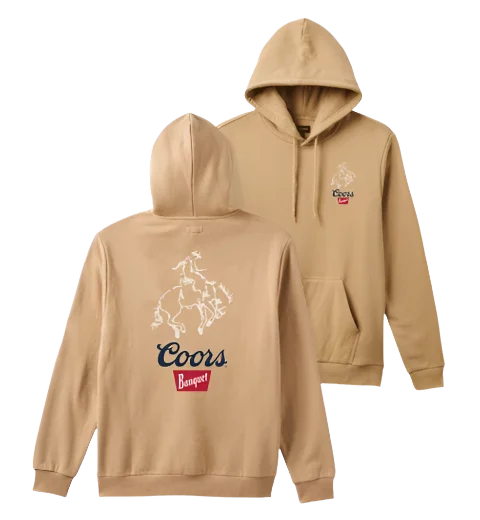 men's hoodie sweatshirt for travel -Coors Colt Hoodie - Sand