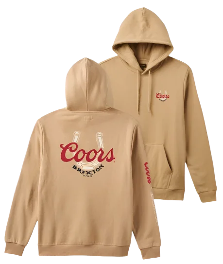 men's cotton fleece hoodie sweatshirt -Coors Luck Hoodie - Sand