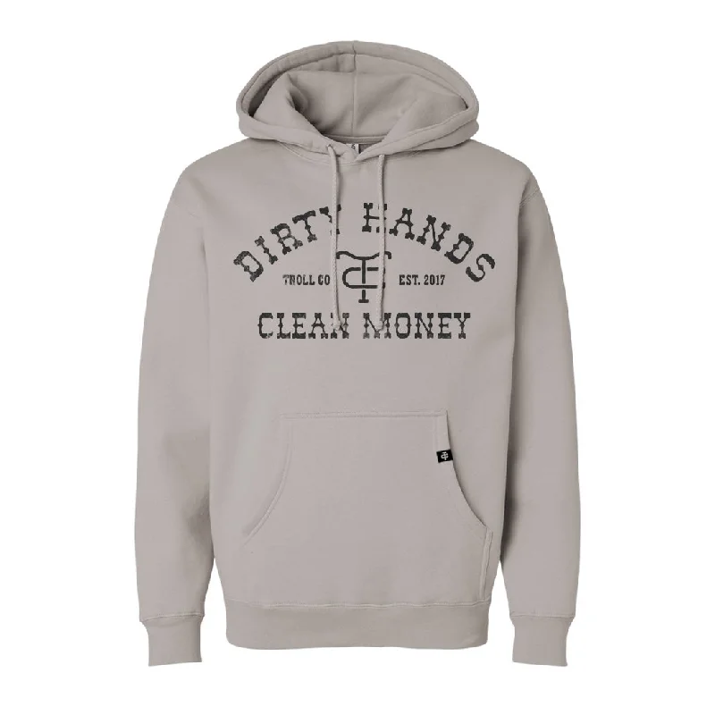 men's hoodie sweatshirt for cold weather -DHCM Frontier Hoodie, Cement