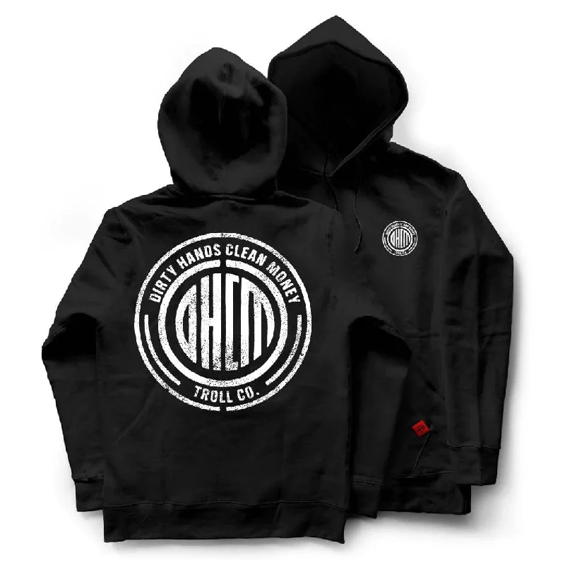 men's hoodie sweatshirt with graphic design -DHCM Seal Hooded Sweatshirt