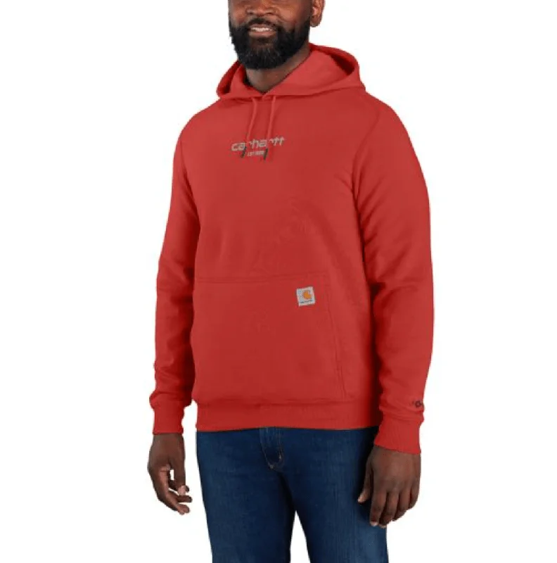 men's lightweight hoodie sweatshirt -Force Light Weight Logo Hoodie - Red Barn