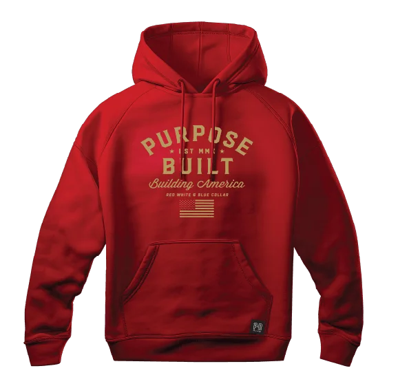 men's zip-up hoodie sweatshirt -Gameday Hoodie, SF Red