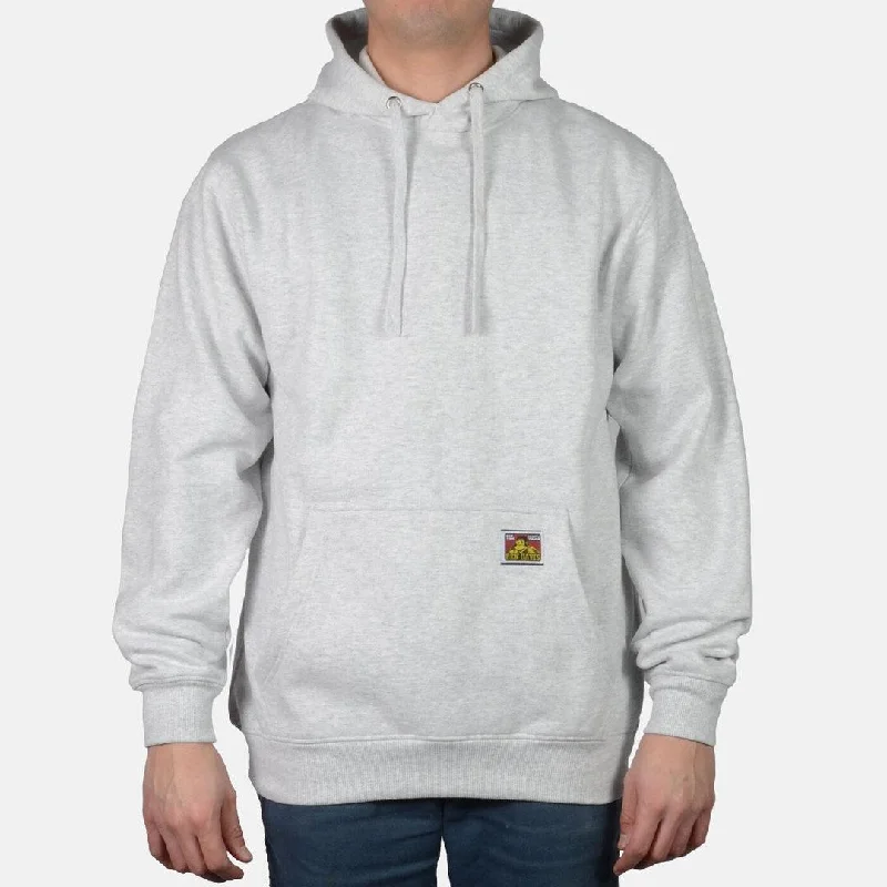 men's hooded sweatshirt for gym -Heavyweight Pullover Hoodie: Ash Grey