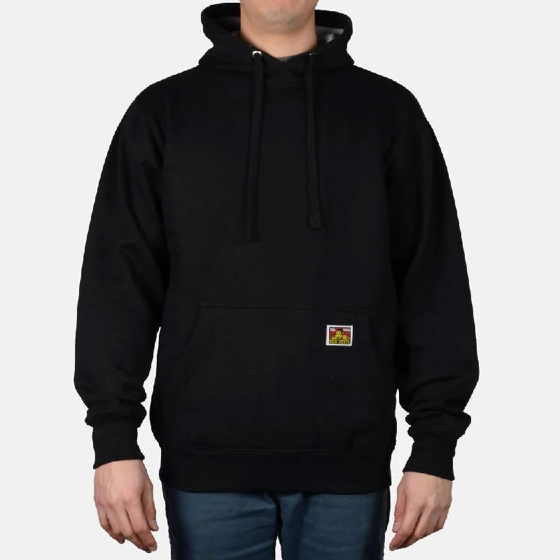 men's hoodie sweatshirt for exercise -Heavyweight Sweatshirt: Black