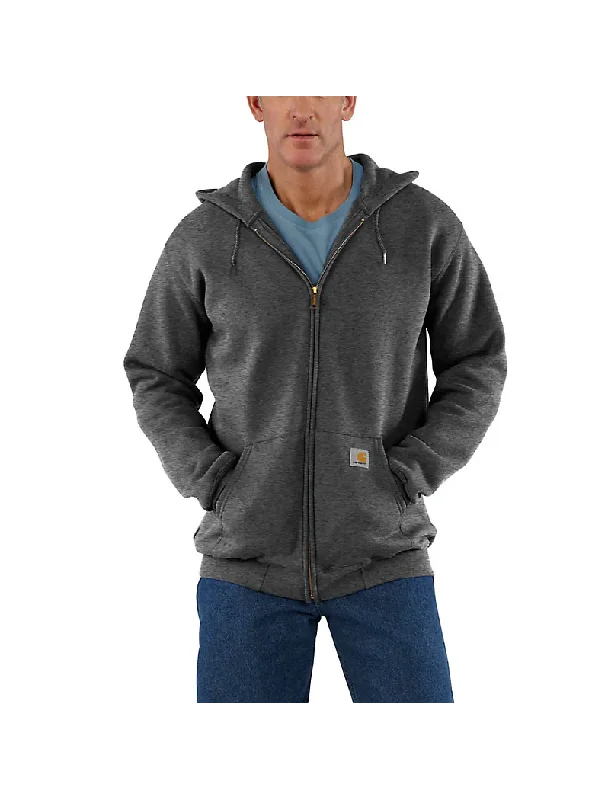 men's casual pullover hoodie sweatshirt -K122 Loose Fit Midweight Full-Zip Sweatshirt - Carbon