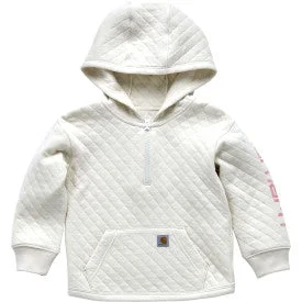 men's hoodie sweatshirt for winter -Infant/Toddler Long Sleeve Quilted Jersey 1/2 Zip Sweatshirt - Turtledove