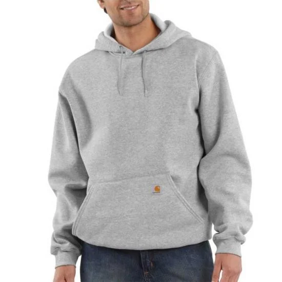 men's hoodie sweatshirt for comfort -K121 Loose Fit Midweight Hoodie - Heather Grey