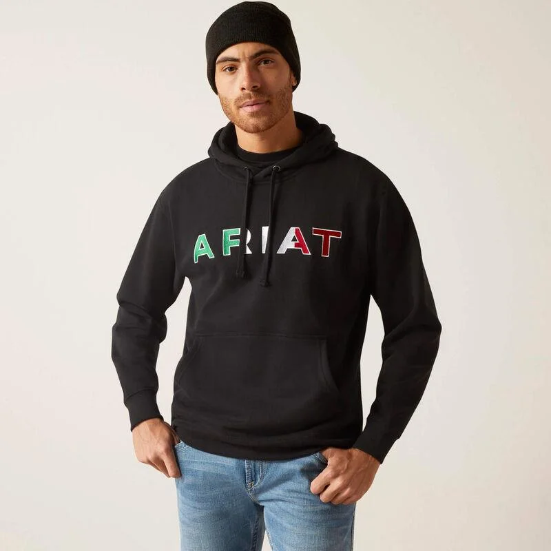 men's casual hoodie sweatshirt -Mexico Hoodie - Black