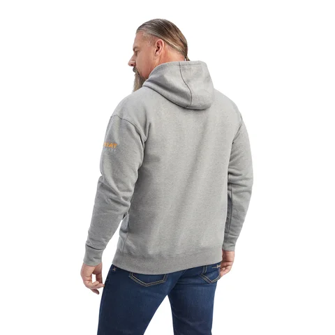 men's hoodie sweatshirt for running -Rebar Workman Hoodie - Heather Grey