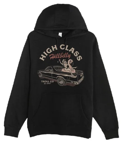 men's hoodie sweatshirt for warmth -Women’s High Class Camino Hoodie, Black