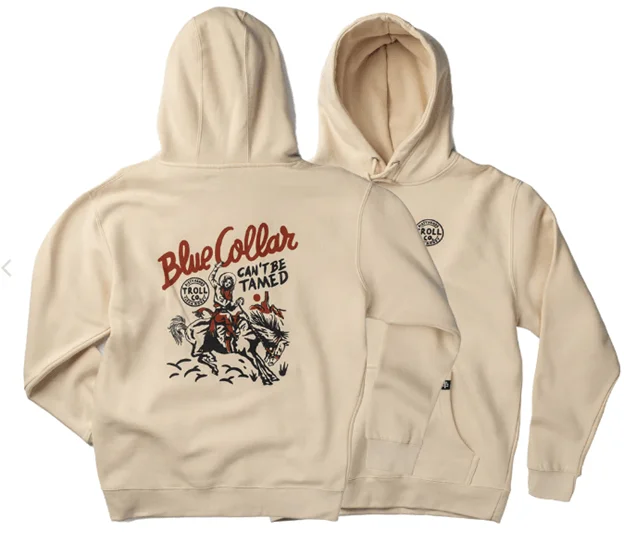 men's hoodie sweatshirt for layering in winter -Women's Can't be Tamed Hoodie - Sandshell