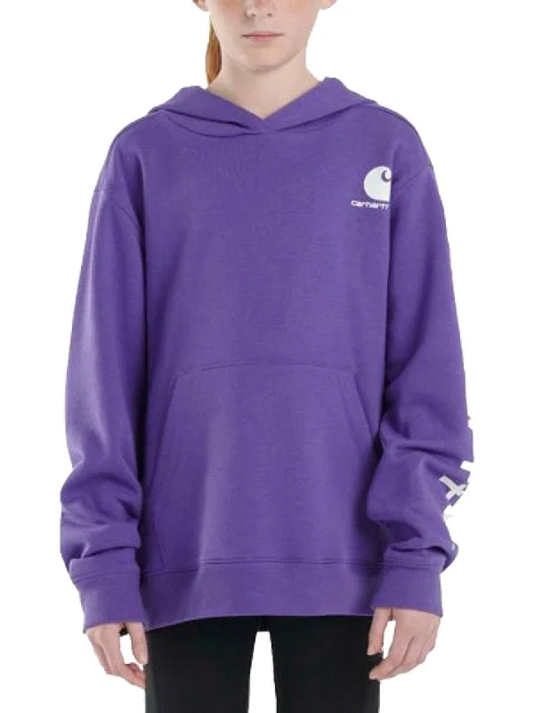 men's hoodie sweatshirt with logo -Youth Logo Graphic Hoodie - Violet